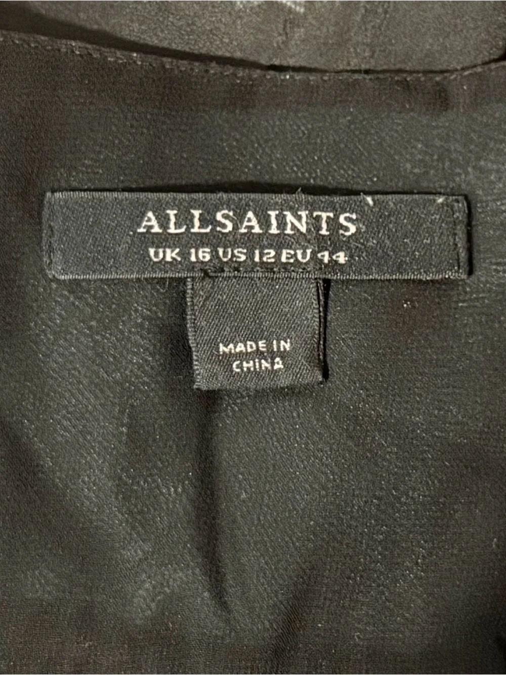 AllSaints | Butterfly Print Satin Mini Dress | US 12 - Picture 8 of 8